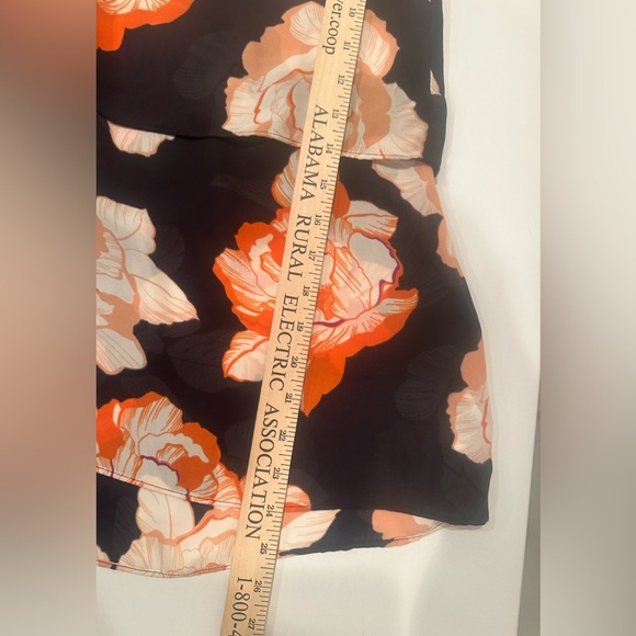 Cabi Blossom Navy Blue & Orange Floral Print-Sz Small Business Casual Stretchy - Picture 7 of 7